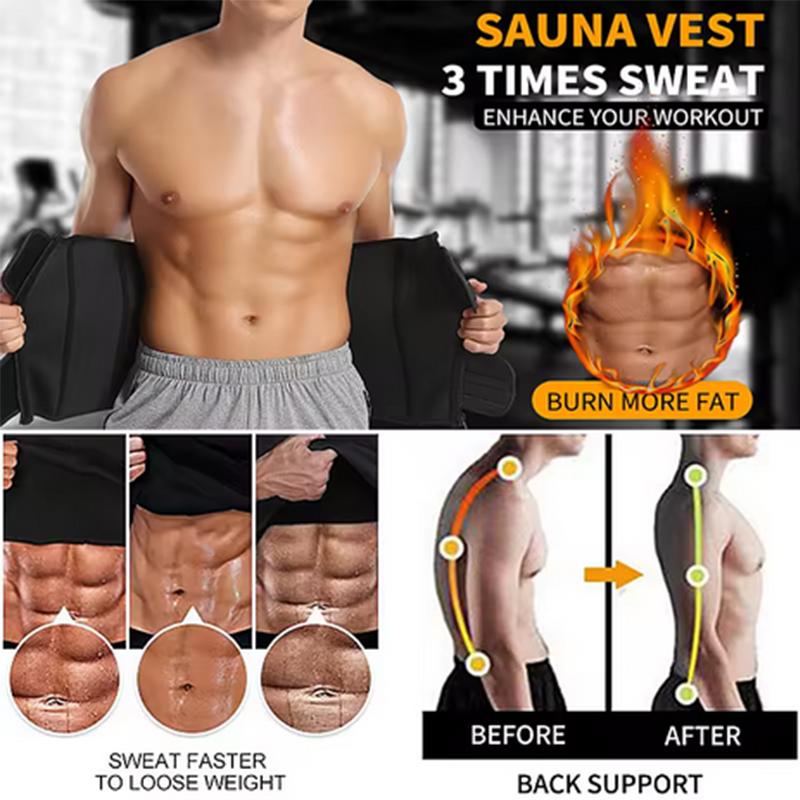 Mens Waist Trainer Corset Slimming Belt Tummy Control Sauna Sweat Girdle Workout Fat Burner Body Shaper Fitness