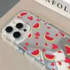 Cute Watermelon With Red Heart Phone Case For iPhone 17 16 Pro Max 11 12 13 14 15 Pro 17 Air  7 8 Plus X XR XS Back Mirror Cover