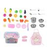 Kids Kitchen Pretend Play Toys Stainless Steel Play Cookware Cooking Utensils Set