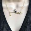 Élégant Collier Chat Noir - Édition Halloween