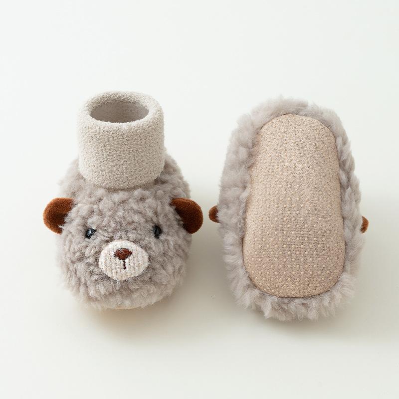 Autumn and Winter Baby Shoes Toddler Shoes Non-slip Soft Sole Shoes Socks Indoor Baby Shoes Cartoon Cotton Shoes
