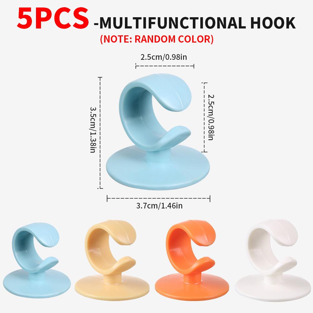 

10PCS/5PCS - Multi functional nail free hook - suitable for various purposes such as plug storage, drawer handle, key hook, etc S