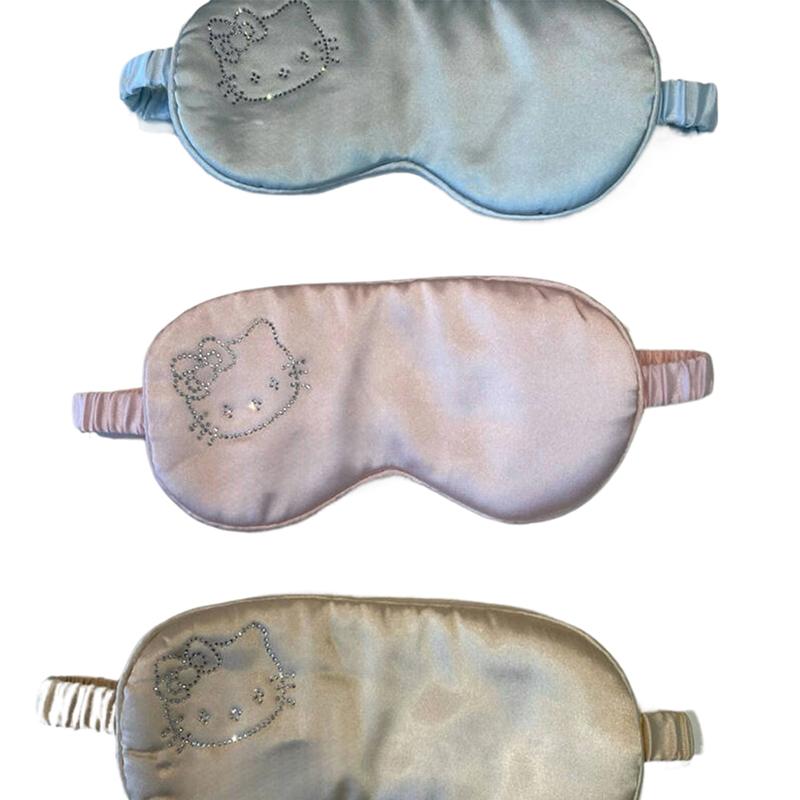 2025 Cartoon Niedlich Hello Kitty Seiden-Augenmaske Ins Kawaii Hello Kitty Verdunkelungs-Augenmaske Heimleben-Produkte