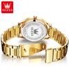 OLEVS 5567 Top Men's Watches Waterproof Gold Stainless Steel Watch Strap Quartz Watch Dual Calendar Luminous Fashion Wristwatch
