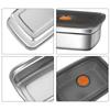 Stainless Steel Camping Lunch Box Sealed Leak-Proof Bento Box Microwave Suitable Large Capacity Refrigerator Freezer Storage Box