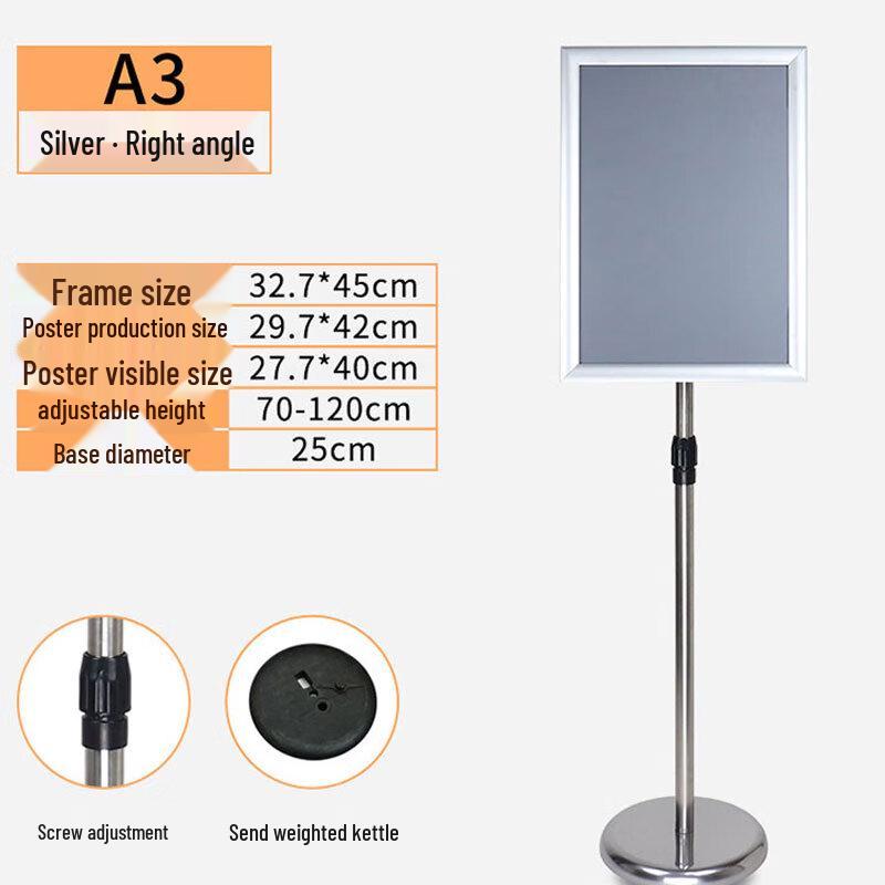 A3 Stainless Steel Vertical Display Stand