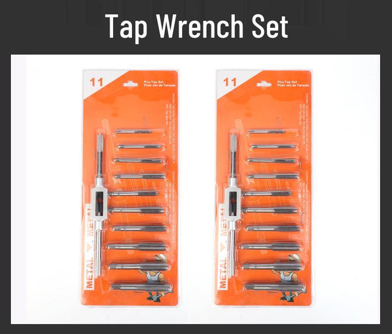Metric & Imperial Hand Tap Wrench Set with Die Twister Rack