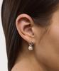 Lisse [925 Silver] Dot Pearl Hoop E