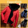 Stylish Men's Hooded Padded Coat Jacket For Winter With Warm Bubble Design