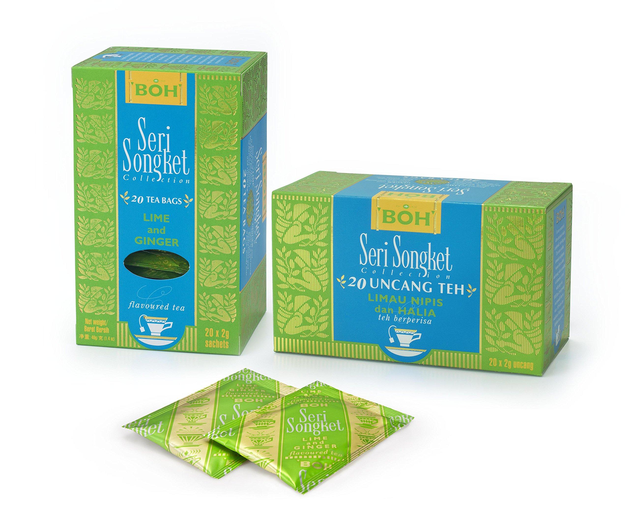 BOH Premium Schwarztee (Teebeutel) [Limette & Ingwer] (2 g x 20 Beutel) blue