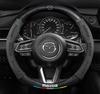 Carbon fiber Suede Car Steering Wheel Cover For Mazda 2 3 5 6 CX-4 CX-5 CX-7 CX-8 CX-30 CX-50 MX5 Miata RX-7 RX-8 Axela Atenza