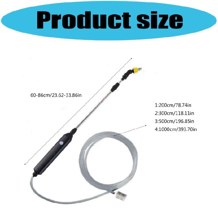 Garden Watering Tool Electric Sprayer 3 Nozzles USB Rechargeable Lightweight Plastic for Adjustable Sprayer Irrigation