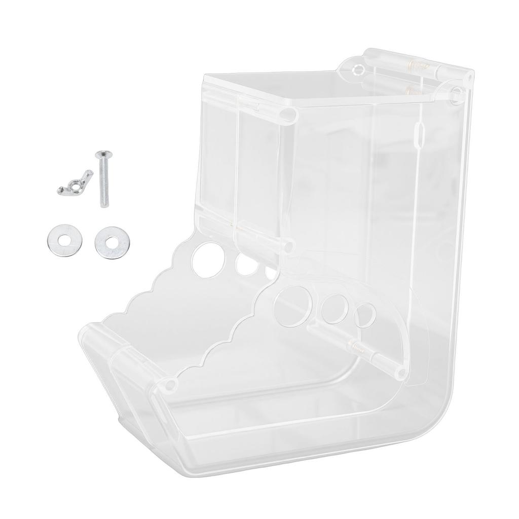 Automatic Hamster Feeder Clear Plastic Anti Tipping Pet Food Dispenser for Squirrel Hedgehog Guinea Pig ZS 02