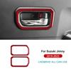 Real Soft Carbon Fiber Door Inner Handle Frame Trim for Suzuki Jimny LHD RHD 2019 2020 2021-2025 Interior Sticker Accessories