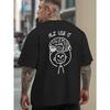 Graphic Summer Outdoor Sports and Casual Large-size Short-sleeved T-shirts, Men's Trendy Fashion Prints, Loose Base Shirts, Versatile Round Neck Tops
