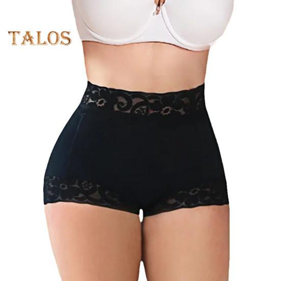 

Женские утягивающие трусы с высокой талией и контролем живота, эластичные, большого размера, для стройной фигуры, с кружевным поясом, со стальными косточками, утягивающие бедра L чёрный