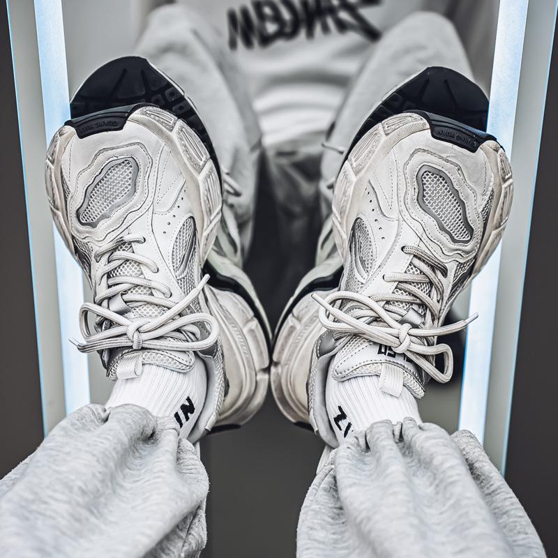 Spring Fashion Street Low-top Dad Shoes Korean Version Men's Outdoor Platform Shoes Student Lace-up Casual Sports Trendy Shoes