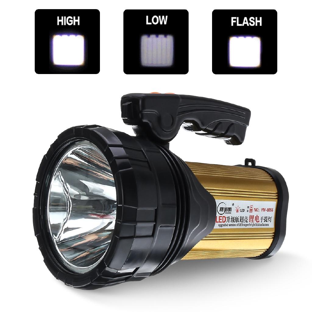 USB Handheld LED Searchlight High Power Super Bright Outdoor Portable Spotlight Lantern Rechargeable Flashlight 120W