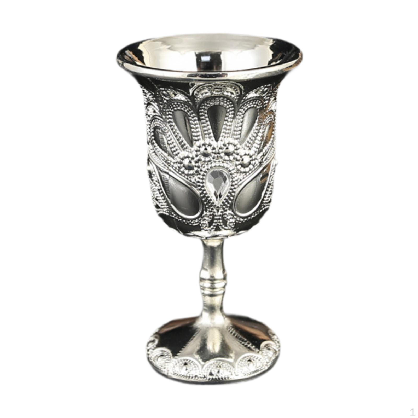 

Мини-бокал, металлическая рюмка для ликера, подарочная посуда, винный бокал с тиснением для вечеринки в баре, юбилей 1 silver