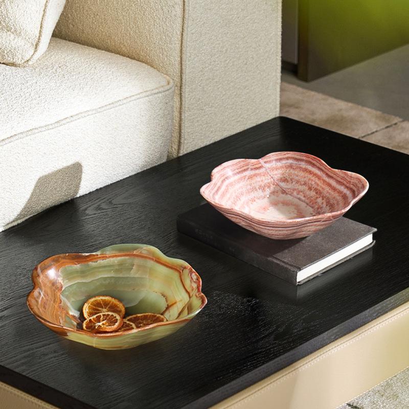 Marble fruit plate living room coffee table home dining table fruit plate