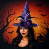 Foldable Flower Wizard Cap Rose Feather Halloween Cap Funny Halloween Witch Hat  Women