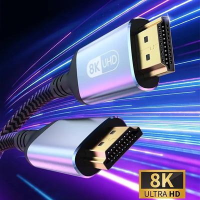 Cable 8K SUNROZ HDMI - HDMI V2.1, 48Gbps, 60Hz Aluminum Neylon Cord, 2m (A48746)
