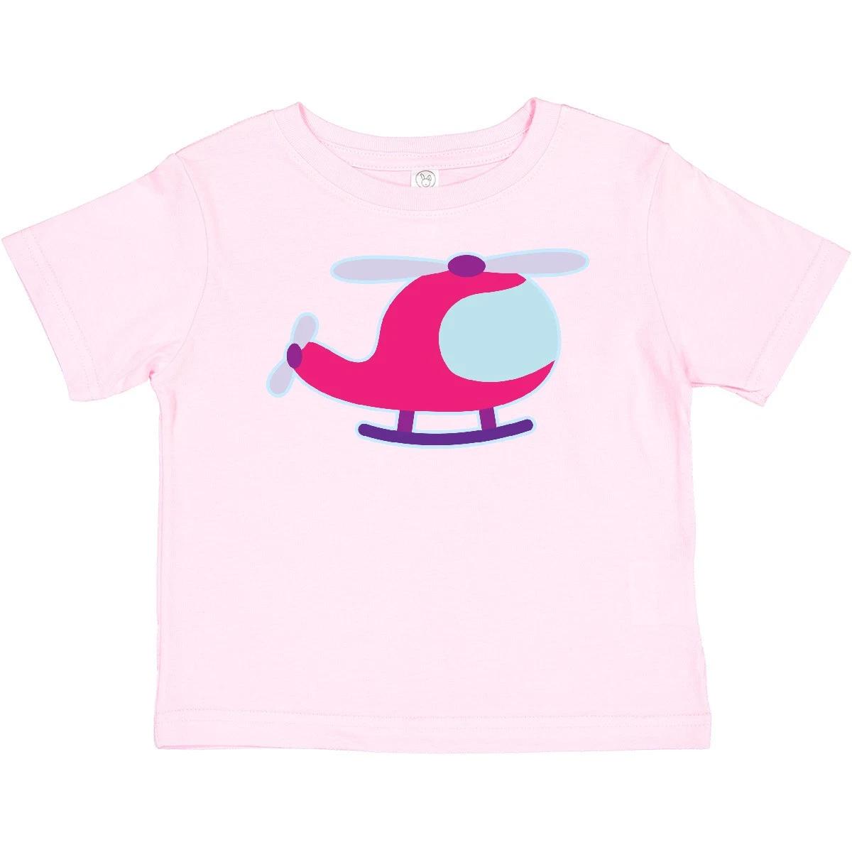 Inktastic Helicopter Pink Girls Baby T-Shirt Copter Whirlybird Childs Cute Tees 150