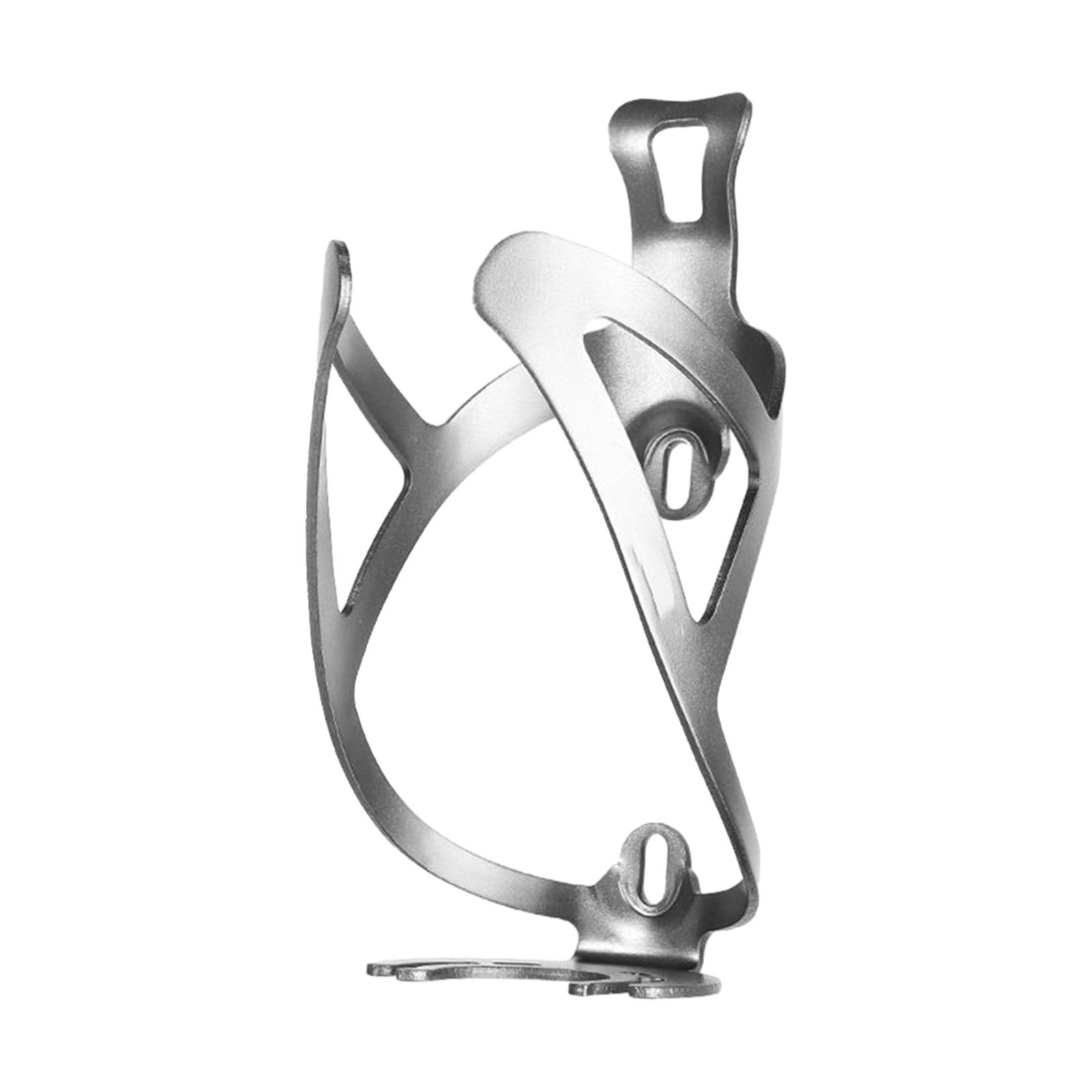 Bike Water Bottle Holder Bottled Beverage Rack Aluminum Alloy Portable Carrier серебряный