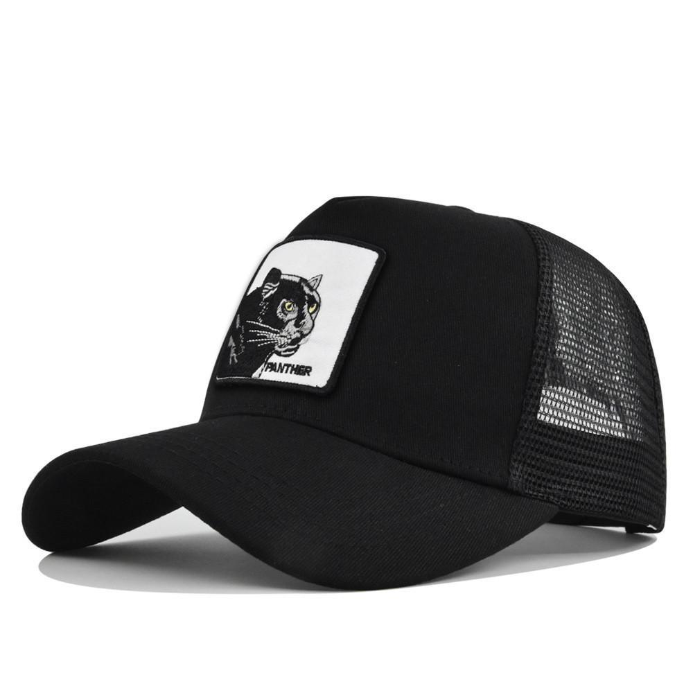 Cap Baseball Animal Leopard Embroidered Duck Tongue Cap Curved Brim Hat Net