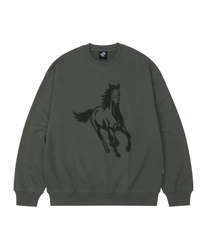WILDROCK Running Horse Oversized Sweatshirt_9 Col (B Type)