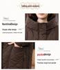 Mid-Length Retro Casual Plus Size Women's Hooded Cotton Jacket - Winter 2024