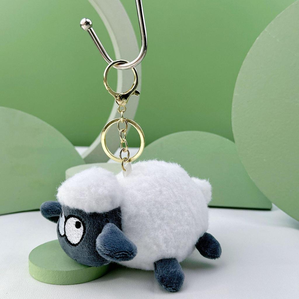 Czarna Owca Pluszowa Zabawka Brelok - Mała Zawieszka do Torby