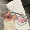 Ultra-light Cool Blush Glasses: Women's Prescription Myopia Fashion with Makeup Vibe