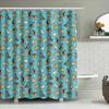 Cute Shiba Inu Dog Shower Curtain Waterproof Bathroom Decor Japanese Style Van Gogh Pattern Home Decor Washable Fabric