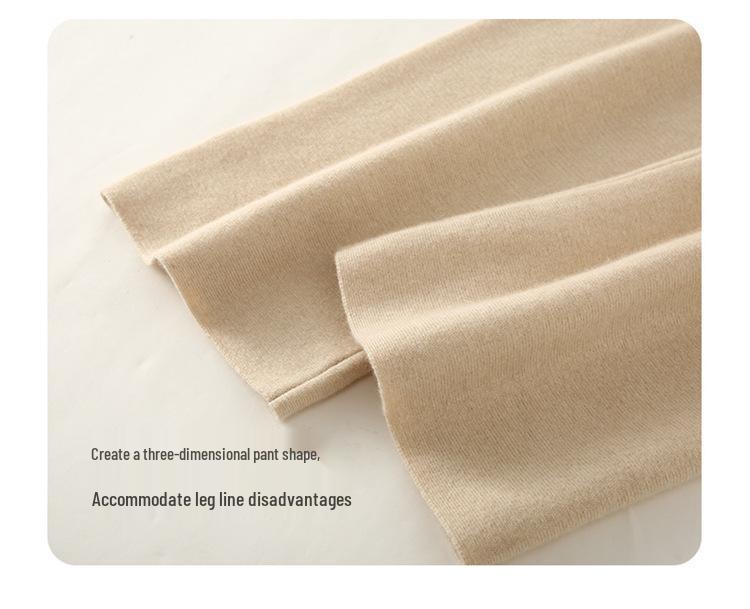 Women's High-Waist Cashmere Wide-Leg Knit Pants
