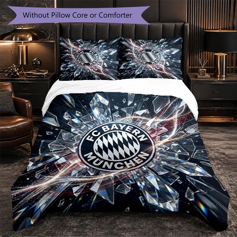 Set Biancheria da Letto Bayern Monaco Modello 3 Pezzi Morbida Copripiumino in Microfibra con Federe per Camera da Letto