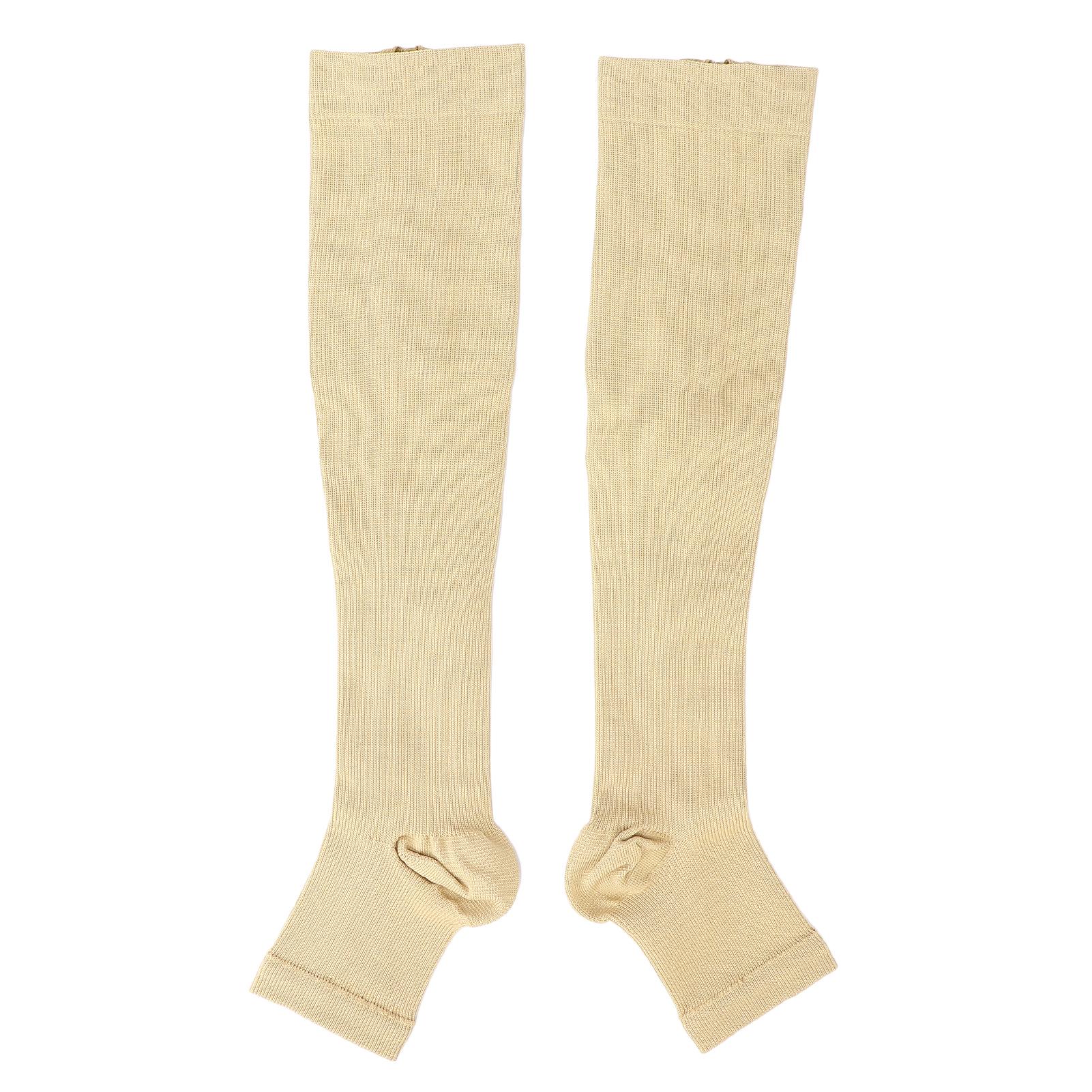 

Дышащие компрессионные чулки с застежкой-молнией до колена, спортивный шланг под давлением L/XL