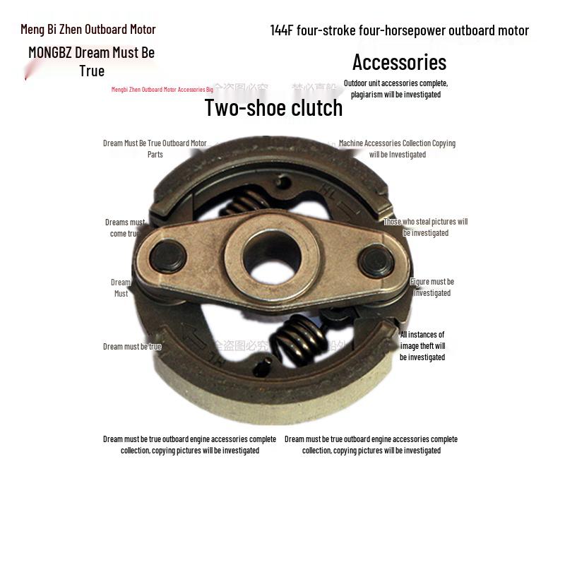 Four-Stroke 4HP Outboard Motor Parts: Propeller, Carburetor, Starter, Throttle Cable, Gearbox, Clutch, Cylinder
