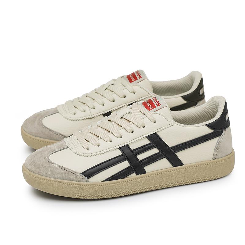 

Пара обуви Agan Retro Four Seasons De Training Board Shoes Мужская и женская спортивная обувь 44 чёрный/бежевый