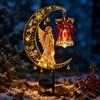 Unique Holiday Housewarming Gifts Solar Christmas Yard Stakes Light Nutcracker Soldier/Angel/Red Bird/Snowman Outdoor Garden Lamp Energy Efficient