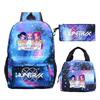 Animation Cartoon Printing Trend Student School Bag Lunch Bag Stationery Pencil Bag Combination Three-Piece Set