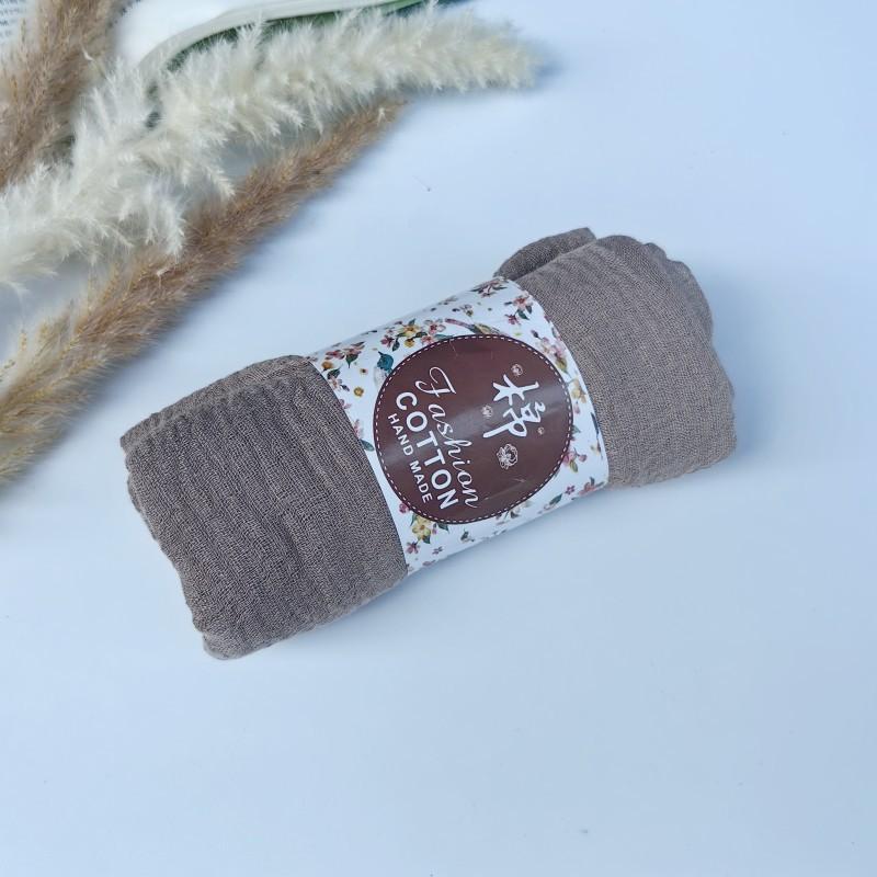 Monochrome Cotton And Linen Scarf, Beard Headscarf, Crumpled Scarf, Shawl, One Piece Will Be Sent On Behalf Of Wj01.