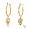 Kenjie McQueen Skull Pendant Earrings - Women's European & American Punk Studs & Ear Clips