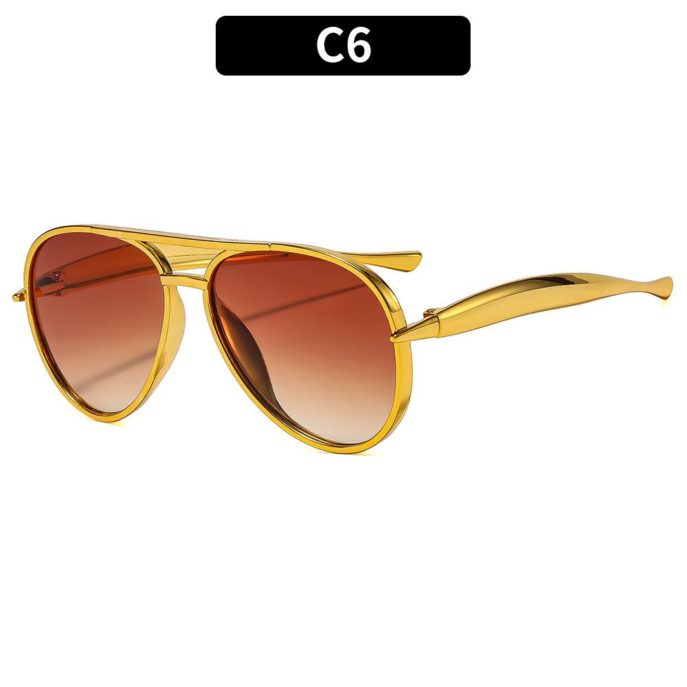 

2025 Classic Oversized Oval Full Frames UV400 Beach Accessories Metal Frames Luxury Sunglasses Women Men as pictures