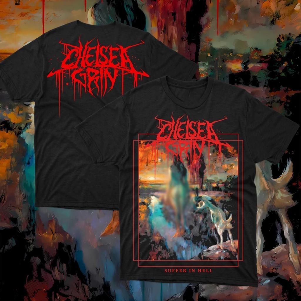 American Chelsea Grin Deathcore Band Dark Rock Europeanstyle Unisexs Pure Cotton TShirt Short Sleeve
