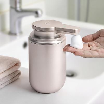 LAOPAO Automatic Soap Dispenser, 2-Stage Foaming, Rechargeable, for Handwashing, Dish Soap, Kitchen, Toilet, Champagne Color, X20 Light [Parallel Impo