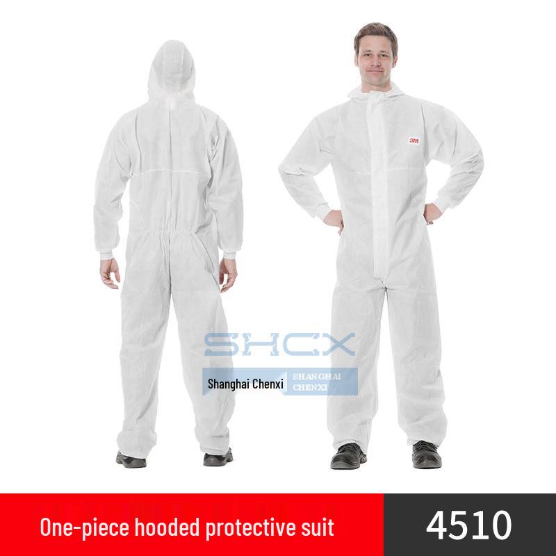 3M Protective Suit 4510/4515: Breathable, Dustproof, Chemical-Resistant Suit for Paint Spraying.
