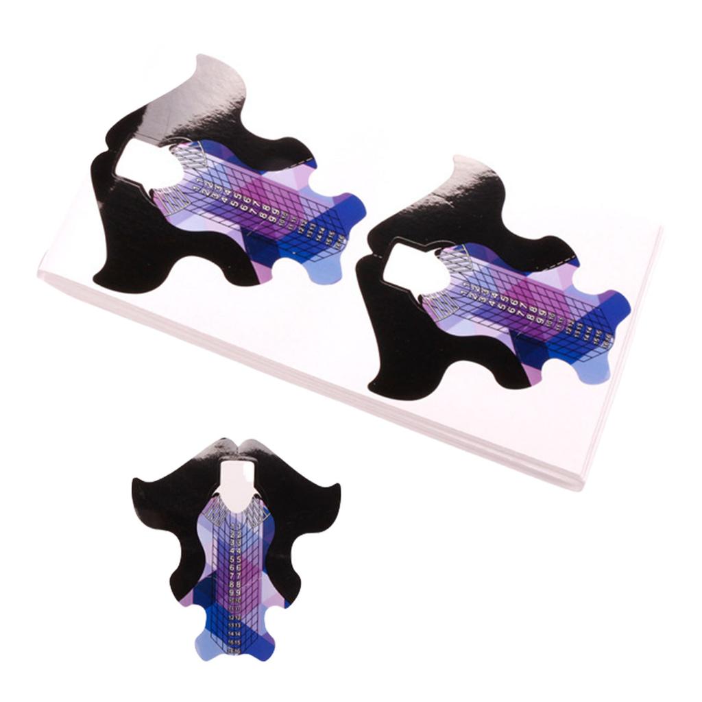 100 Pieces Nail Extension Forms For Professional And DIY Use Manicure Training Supplies For Beginners And Salons