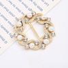 Rhinestone Scarf Ring Artificial Pearl Silk Scarf Clip Elegant Scarf Holder Ring for Women