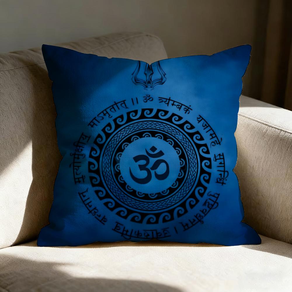 The S-Shiva T-Trident Pillow Case Pillowcase, Double-sided Printed, Sofa Cushion, Bedroom Headboard Pillow